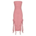 thumbnail image 4 of Sakmal Sexy Summer Dresses Mini Bodycon Sheath Pink Dress Asymmetrical Hem Dresses for Women, 4 of 8