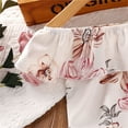 thumbnail image 6 of TAIAOJING Off Shoulder Flower Print Polyester Outfit Sets (Girl's), 6 of 8