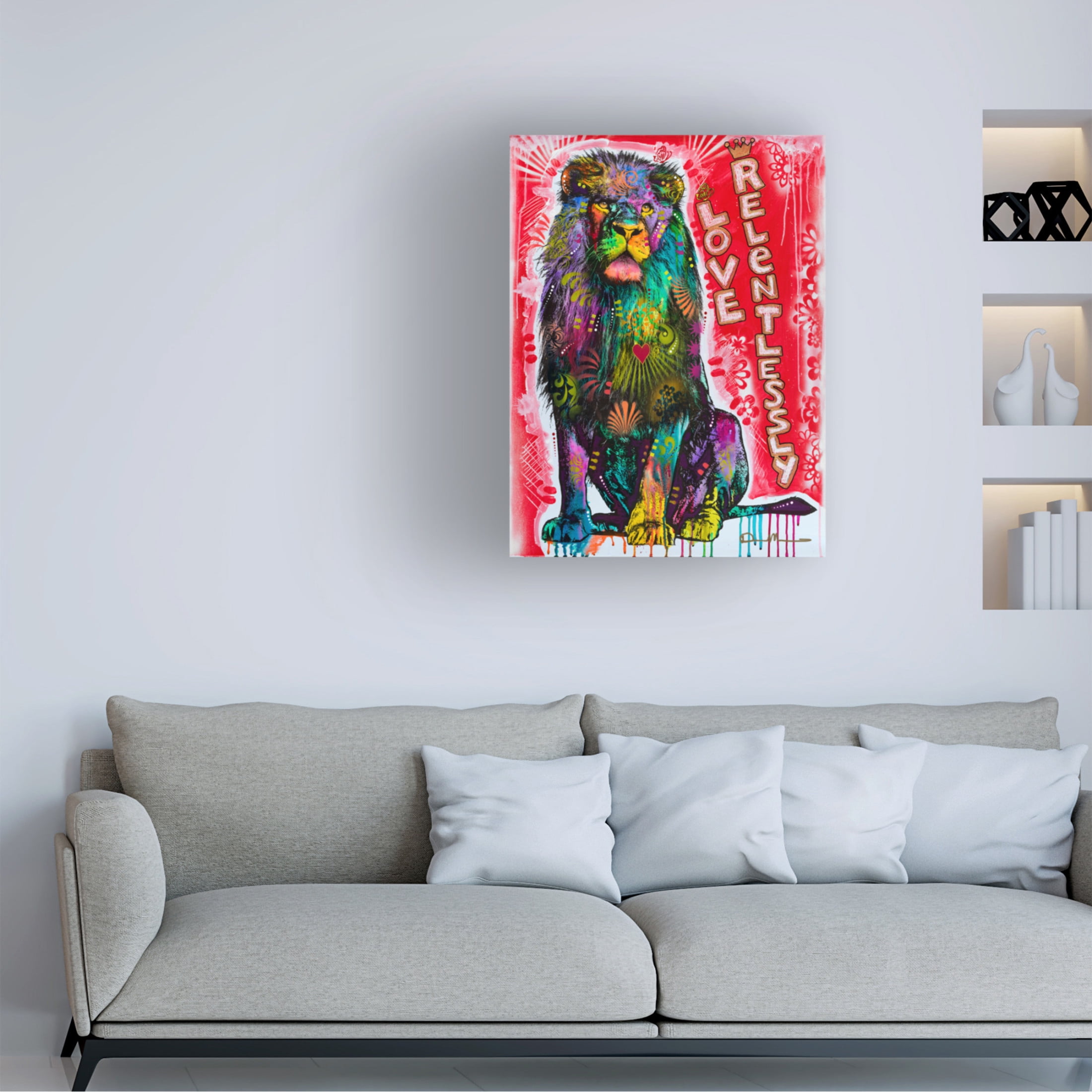 Canvas Wall Art - Dean Russo 'Love Relentlessly' Wall Art for Living Room, Bedroom, or Office Décor by Trademark Fine Art - 35 x 47 Inches