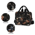 thumbnail image 3 of FORMRS Reusable Lunch Bag for Work School Leakproof Insulated Cooler with Adjustable Shoulder Strap, Black Flowers, 3 of 6