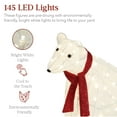 thumbnail image 4 of Best Choice Products Large Lighted Polar Bear Family w/ 145 Pre-Strung LED Lights, Zip Ties, Ground Stakes - Red/White, 4 of 8