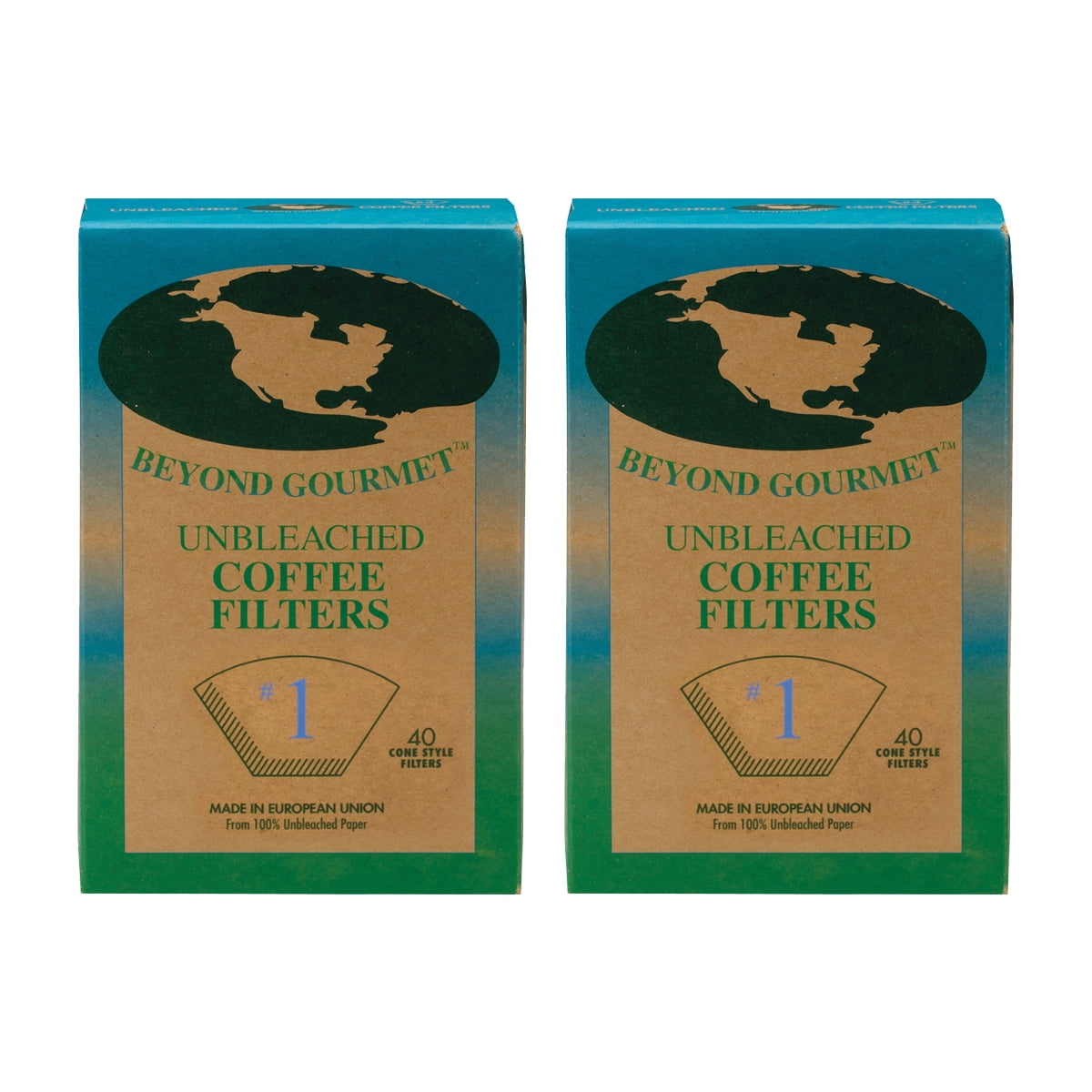 Beyond Gourmet Unbleached Coffee Filters, Number1 Size, Made in Sweden