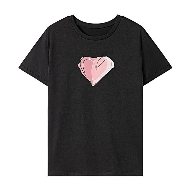Camiseta para mujer, camiseta de manga corta sencilla y suave de verano para mujer, para viajes, mochilero S