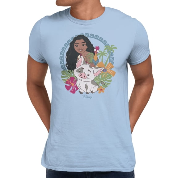 Disney Moana Hei Hie And Pua Island Ring Men's T Shirt (Light Blue, S-XXXL)