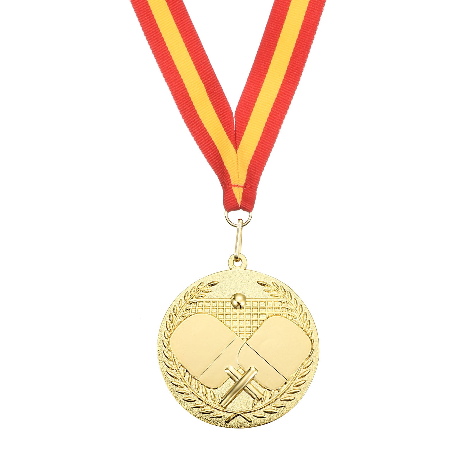 Uxcell 3" Gold Table Tennis Medals, 5Pcs Table Tennis Award Medals for Sports Events