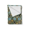 thumbnail image 2 of Geometric Soft Flannel Fleece Blanket, Abstract Rhombuses with Bullseye Pattern Modern Mosaic Tile Design Vintage Theme, Cozy Plush for Indoor and Outdoor Use, 50" x 60", Multicolor, by Ambesonne, 2 of 5