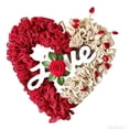 thumbnail image 2 of 15.7" Valentine's Day Wreath, Burlap Heart Shaped Wreath with Love Sign, Romantic Wreaths for Front Door, Valentines Day Holiday and Wedding Decor, 2 of 9