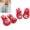 thumbnail image 4 of Tbest Chaussures d'Hiver pour Chien, Chaussures et Bottes d'Hiver Rouges pour Chien Mignonnes de Noël Père Noël Chiot Espadrilles pour Petits et Moyens Chiens, Chaussures d'Hiver Rouges pour Chien, 4 of 8