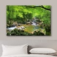 thumbnail image 3 of wall26 Canvas Print Wall Art River Through The Green Forest Nature Wilderness Photography Modern Art Rustic Scenic Colorful Multicolor for Living Room, Bedroom, Office - 32"x48", 3 of 5