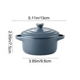 thumbnail image 3 of Ohmyroo Mini Ceramic Casserole Dish With Lid For Individual Portions, 3 of 7
