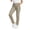 Khaki, variant on Womens Ankle Pants High Waist Stretch Straight Leg Pull On Pant Business Work Gym Casual Straight Leggings