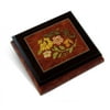 Radiant Floral Glossy Wood Inlay Box with Rosewood Border, Classy & Beautiful - Under the Sea (The Little Mermaid) - SWISS