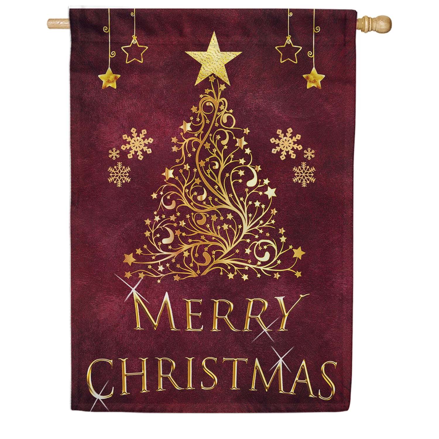 America Forever Merry Christmas House Flag 28 x 40 Inch Double Sided