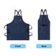 thumbnail image 3 of Delantal de lienzo TRABAJO ESPLEADO Delantales Desgaste delantales Cubiertas Cómodo Ropa de trabajo Cubierta Accesorio Accesorio Casas Casas Vestido con bolsillos Azul kenally HA011664-02, 3 of 6