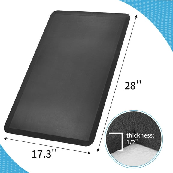 Art3dwallpanel 17.3''x28'' Anti Fatigue Mat,0.5'' Thick Cushioned Kitchen Mats,Comfort & Non Slip Cushion for Standing Desk, Office