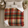 thumbnail image 5 of Autumn Plaid Living Room, Festive autumn celebration Scene, Warm Flannel Blanket for Living Room and Family Room with Detailed Artwork, Art Lovers autumn celebration Gift, Festive Home Decor, 5 of 9