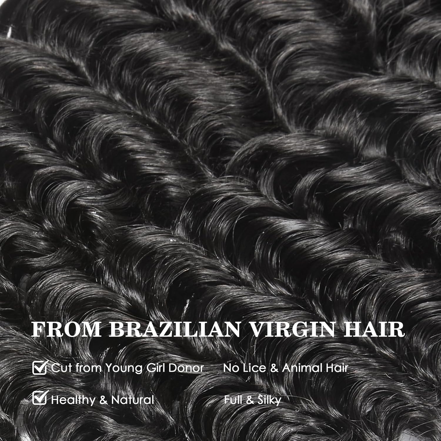 WEQUEEN 18 inch Deep Wave Human Hair Bundles 100% 16A Brazilian Hair Long Lasting for Women