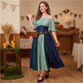 thumbnail image 3 of Renaissance Costume Women, Renaissance Costume Women Plus Size, Renaissance Dress Womens Medieval Ren Faire Costume Corset Victorian Ball Gowns Elegant Vintage Irish Dresses Halloween, Green L, 3 of 6