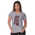 thumbnail image 3 of Coast With The Most Mississippi Womens Slim Fit Graphic Tee Brisco Brands S, 3 of 5