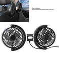 thumbnail image 4 of Ventilador De Coche De Doble Cabezal, Potente Viento ABS PP USB Ventilador De Refrigeración Del Asiento Trasero Del Coche De Bajo Consumo Para Exteriores, 4 of 7
