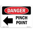 thumbnail image 1 of SignMission OS-DS-A-710-L-1717 7 x 10 Po Signe de Danger OSHA - Point de Pincement, 1 of 1