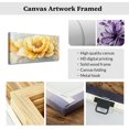 thumbnail image 5 of ZHONGYUTONG Yellow and Grey Canvas Wall Art Abstract Floral Paintings Wall Decor Modern Yellow Flower Artwork Prints for Bedroom Living Room Home Decor Framed (12.00" x 24.00"), 5 of 5