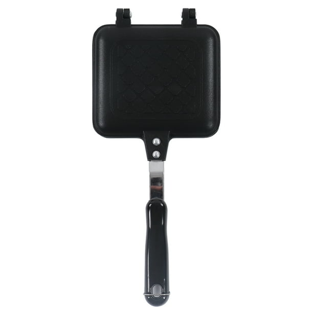 Sartén para desayuno Nikou de doble cara con base plana y antiadherente para hacer sándwiches y paninis 35x15cm
