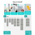 thumbnail image 7 of Window Privacy Film, Sage Green Black Grey Plaid UV Sun Blocking Window Tint Film Heat Control One Way Blackout Window Film, Simple Check Stripes Lines Country Non Adhesive Static Cling 17.7x39.3 In, 7 of 7