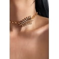 thumbnail image 3 of Stone Leaf Figured Choker Necklace, 3 of 5