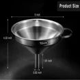 thumbnail image 2 of Kitchen Funnel For Filling Bottles, 5 Inch Stainless Steel Funnel With Strainer, 2 of 6