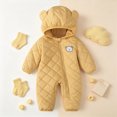 thumbnail image 2 of 18-24 Months Toddler Kids Boys Girls Onesies Snowsuits Toddler Winter Clothes Solid Romper Hooded Jumpsuit Warm Outwear Jackets Little Kids Winter Outfits, 2 of 7