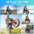 thumbnail image 6 of TST Electric Bike for Adults, 750W Motor, 48V/15AH Battery, 20x4" Fat Tire, Tested to UL 2849 Standard by SGS, 6 of 8