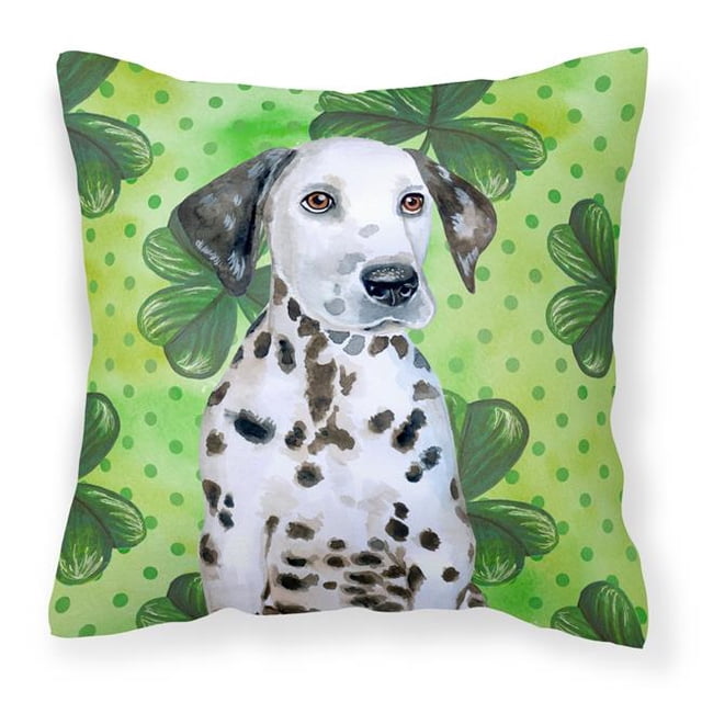 Dalmatian Puppy St Patricks Fabric Decorative Pillow