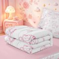 thumbnail image 5 of meiyoeat Mixed Pink Cat Cute Zipper Full Size Comforter Sets with Fitted Sheet and 2 Pillowcases,Girly Kitten Pattern Zipper Bedding Set,Pink Reversible,4-Piece, 5 of 7