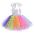 thumbnail image 5 of Unicorn Costume for Girls Sequin Rainbow Tutu Dress for Birthday Party with Headband and Wings 2T-10T, 5 of 6
