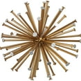 thumbnail image 3 of Sea Urchin Ornamental Sculpture with Circular Ends, Set of 2, Large, Gold, 3 of 5