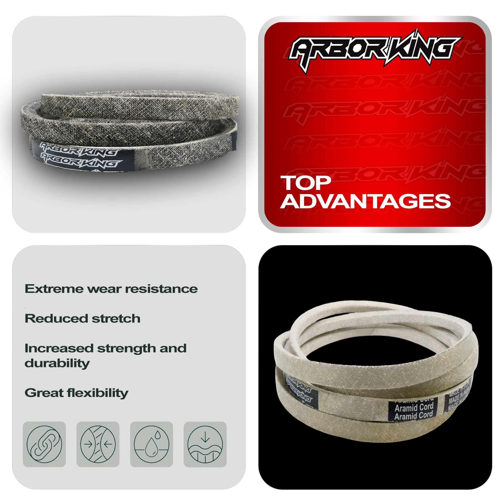 Arbor King Deck Drive Belt Compatible with Husqvarna Lawn Tractors / 599275701