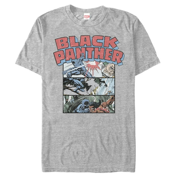 Men's Marvel Black Panther Panels  Graphic Tee Athletic Heather Large