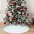 thumbnail image 5 of Yiaed Colorful Checkerboard Print Christmas Tree Skirt , Tree SkirtsTree Mat for Christmas Winter Holiday Indoor Decorations-36", 5 of 7