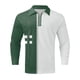 thumbnail image 2 of Gibobby Playera tipo polo hombre Camisa de manga larga con cuello vuelto y cremallera con estampado informal de invierno y otoño para hombre(Verde,XL), 2 of 4