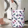 thumbnail image 4 of Large Laundry Basket with Handles - Dragonfly Plant Butterfly Kids Baby Dirty Clothes Laundry Hamper for Bedroom Aesthetic, 4 of 5