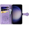 thumbnail image 5 of Wallet Phone Case for Samsung Galaxy S23 FE,Cute Cartoon Cat Dog Pattern PU Leather Case with Magnetic Clasp and Cash Card Slots Holder Holster for Samsung Galaxy S23 FE,CD Purple, 5 of 18