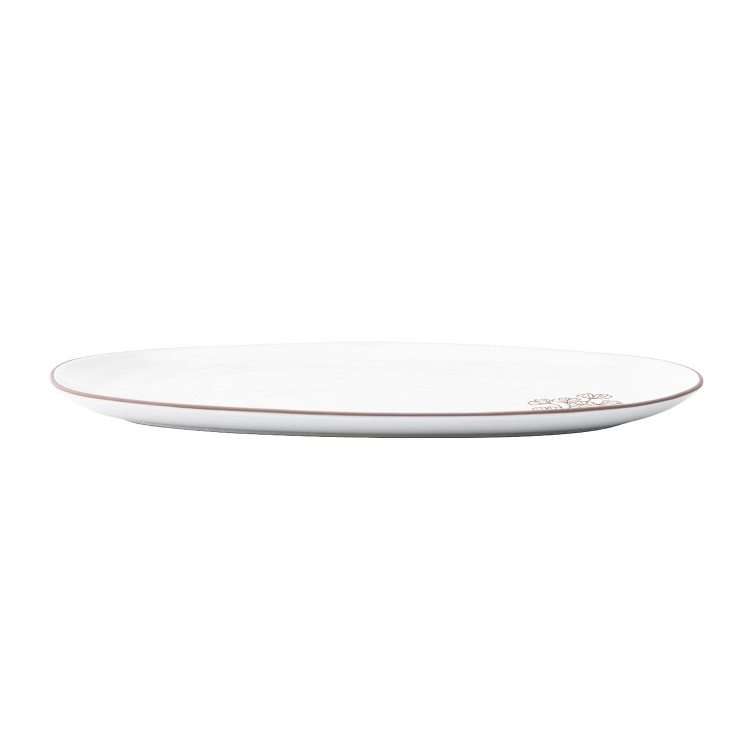 Hometrends Wax Resist Ceramic Platter , 13.98 inch x 7.36 inch x 0.94 inch, 1 piece, Platter, Ceramic