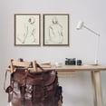 thumbnail image 3 of Stupell Industries Sitting Female Figure Drawing People Drawing Brown Floater Framed Canvas Art Print Wall Art, 17 x 21, Set of 2, 3 of 10
