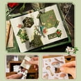 thumbnail image 4 of Vintage Scrapbook Kit with Gift Box DIY Decorative Flower Mushroom Aesthetic Scrapbook Set Portable Scrapbooking Supplies Stickers Retro Journaling Supplies for Kids Notebook Journal Card Art Craft, 4 of 8