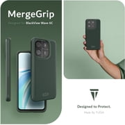 TUDIA MergeGrip Blackview Wave 6C Case Dual Layer Slim Tough Heavy Duty - Pine Green
