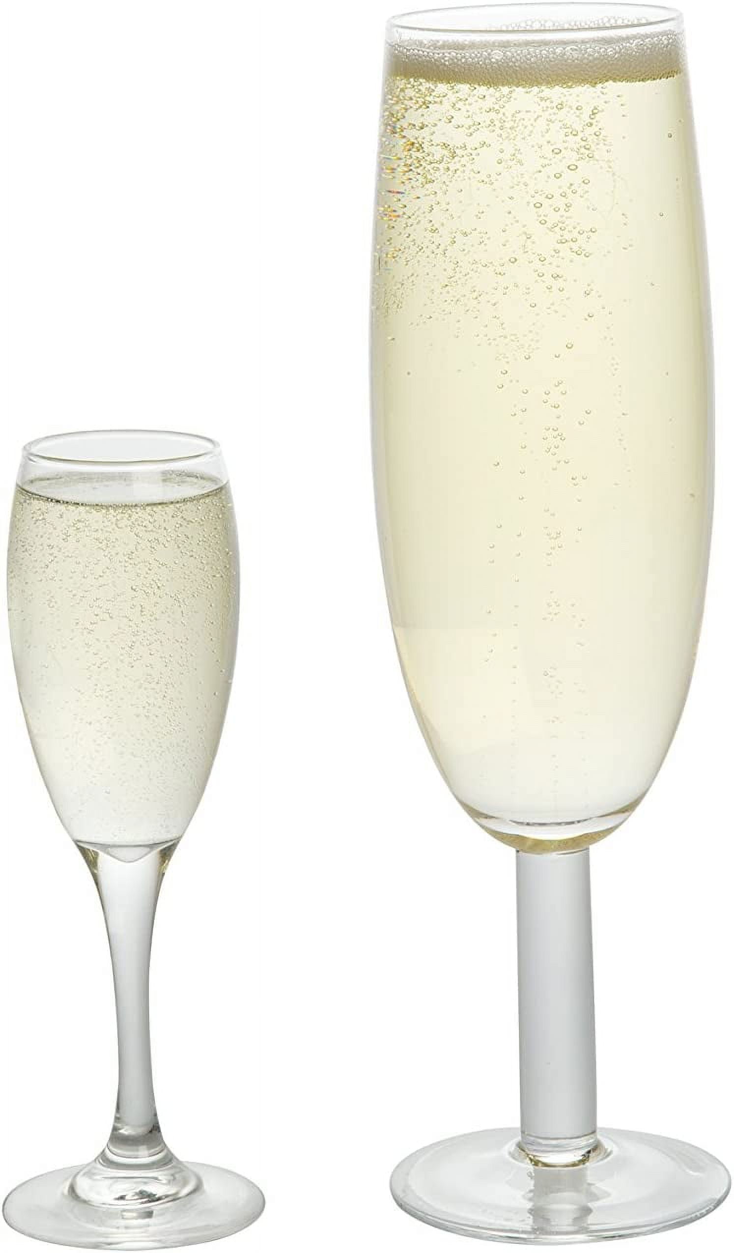 Oversized XL Champagne Flute Glass - 25 oz- Holds a Full Bottle of Champagne, Wine or Jumbo Cocktails - Fun Giant Glassware for Parties, Bachelorettes & 21st Birthdays- Great Graduation Gift