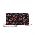 thumbnail image 7 of TSOVTHRID Pink Butterfly Love Heart Print Clutch Purses for Women Formal Evening Handbags Leather Purse for Wedding Party Cocktail Prom Crossbody Envelope Bag with Chain, Black, 7 of 7