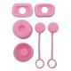 thumbnail image 1 of Vaso antiderrames - Tapón de derrames Silicona - Tapón de fugas Rosa 6 piezas, 1 of 3