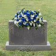 thumbnail image 5 of Artificial Cemetery Saddle Flowers, Adjustable Headstone Saddle with Lifelike Roses, UV Resistant Grave Decorations, Memorial Floral Arrangement for Headstones, Cemetery Grave Saddle Decor, 5 of 6